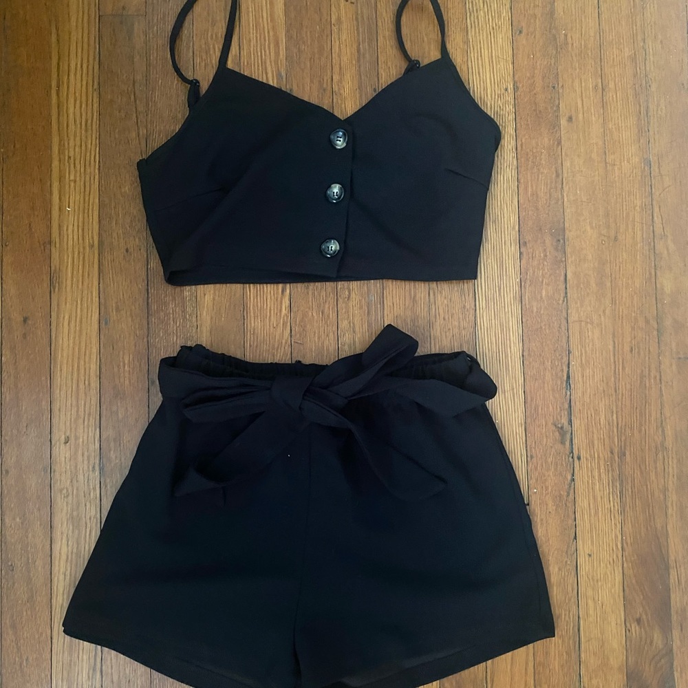 Black two piece matching set